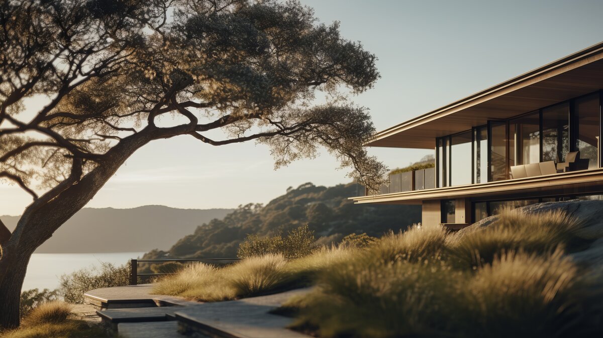 A beautifully prepared home at golden hour